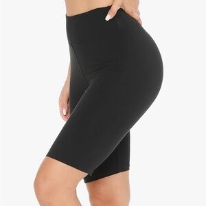 Black high waist soft biker shorts